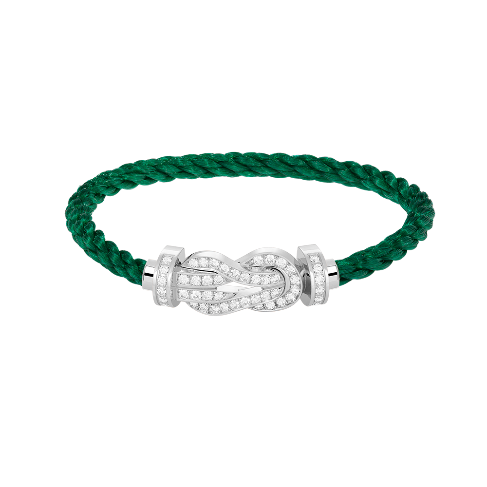 [Renovia Jewelry]CHANCE LARGE 8 FIGURE BUCKLE FULL DIAMOND BRACELET SILVER