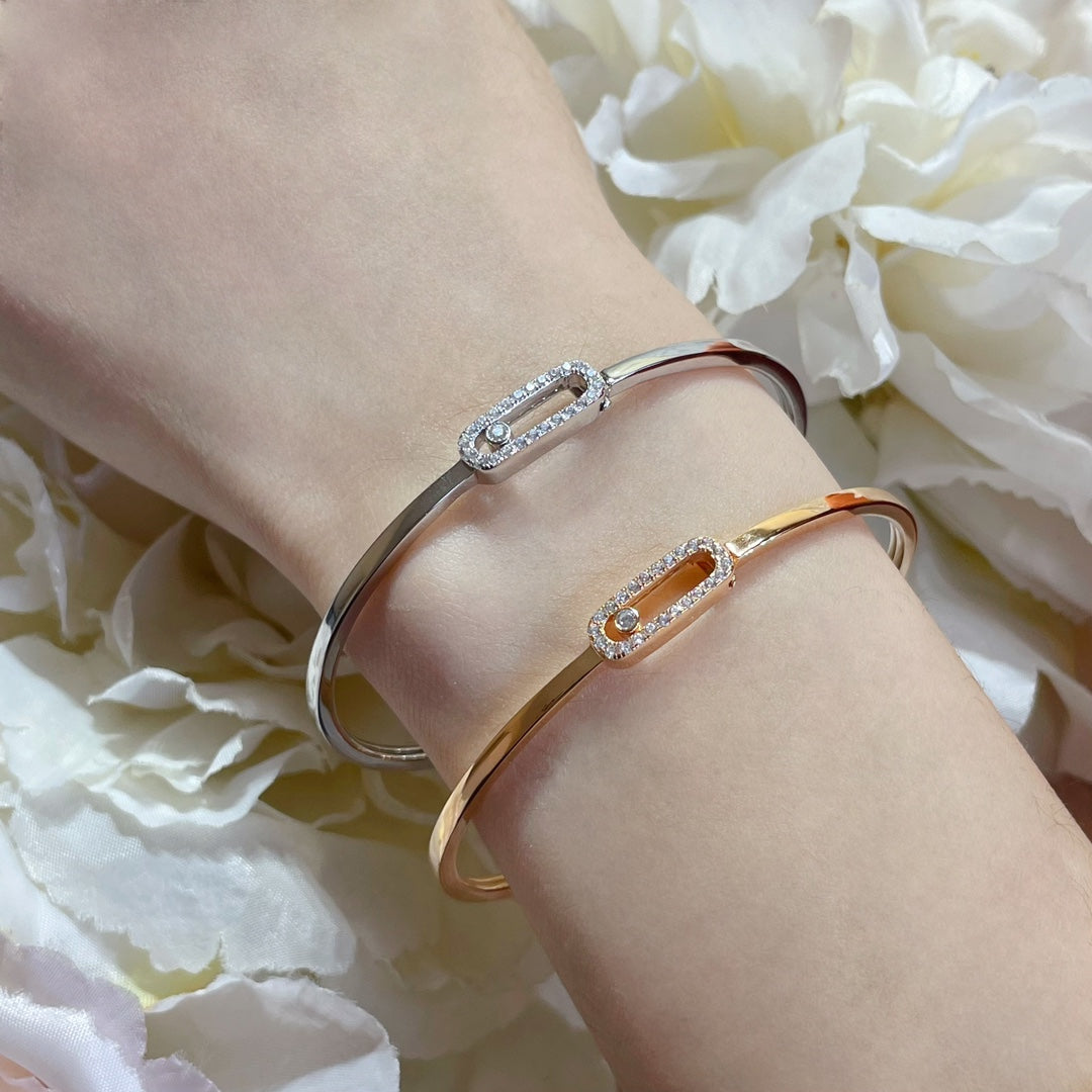 [Renovia Jewelry]Move Uno pavé flex bangle medium