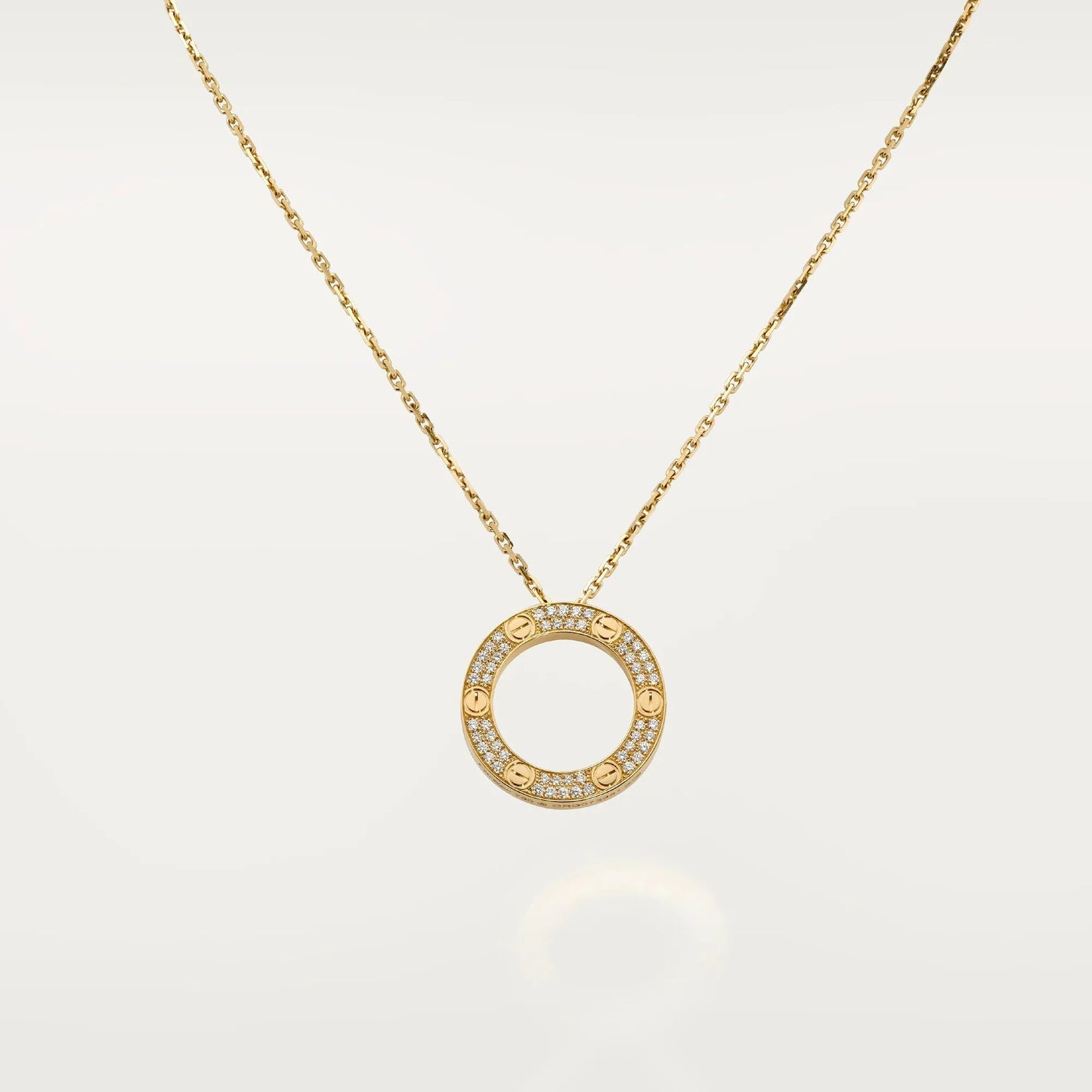 [Renovia Jewelry]LOVE NECKLACE 16MM  FULL DIAMOND