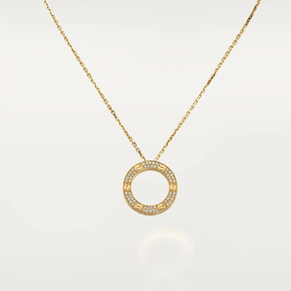[Renovia Jewelry]LOVE NECKLACE 16MM  FULL DIAMOND