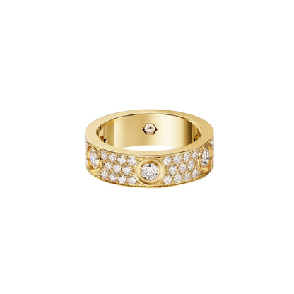 [Renovia Jewelry]LOVE 5.5MM FULL-PAVE 6-DIAMOND RING