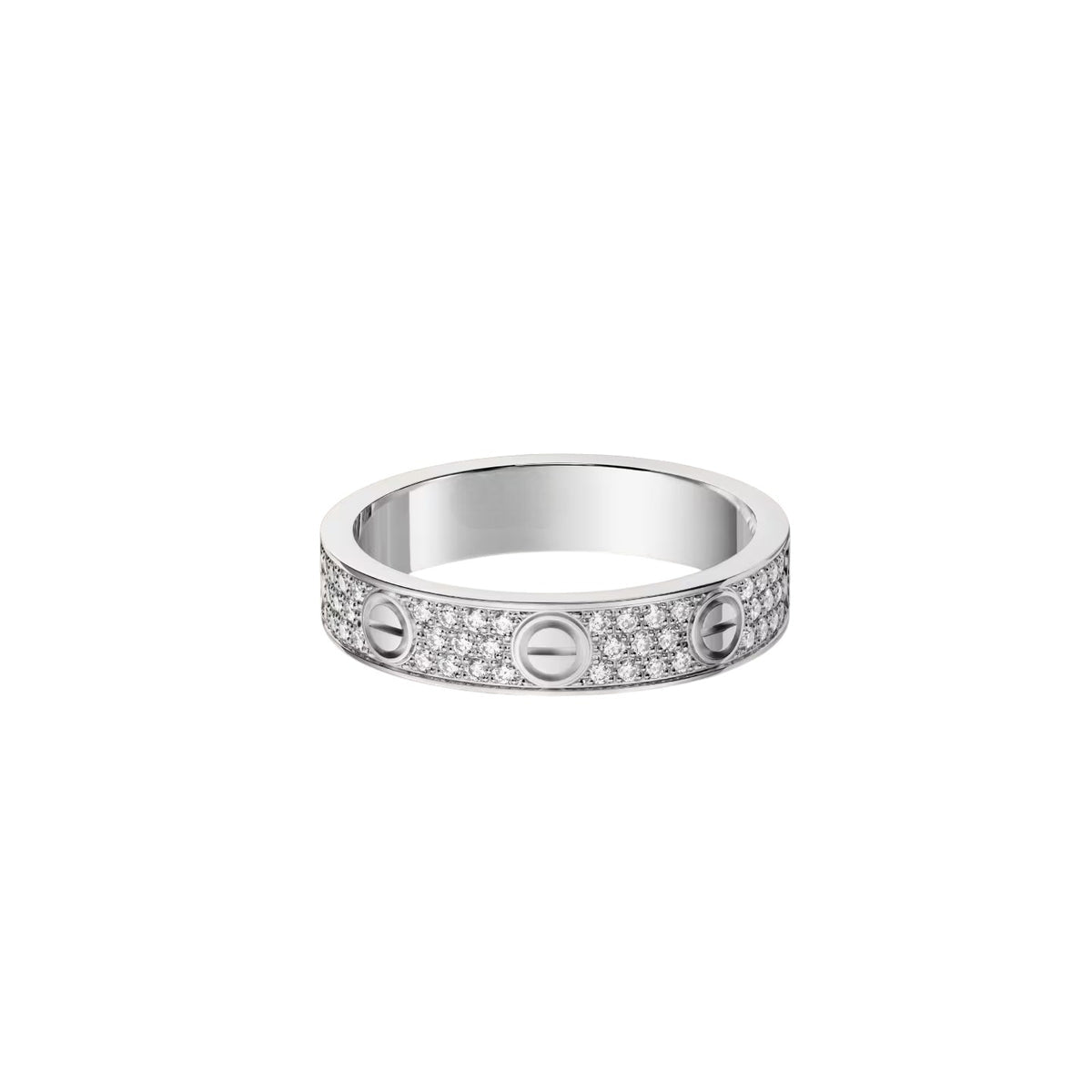 [Renovia Jewelry]LOVE RING 4.0MM DIAMOND PAVED