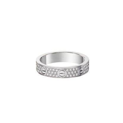 [Renovia Jewelry]LOVE RING 4.0MM DIAMOND PAVED