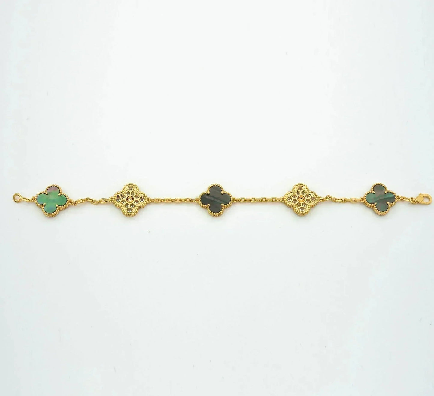 [Renovia Jewelry] CLOVER 5 MOTIF GRAY MOP BRACELET COLLECTION