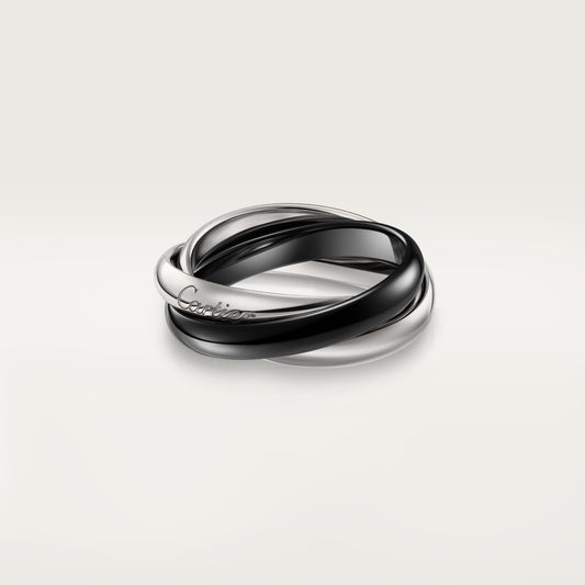 [Renovia Jewelry]TRINITY 3.2MM RING BLACK CERAMIC