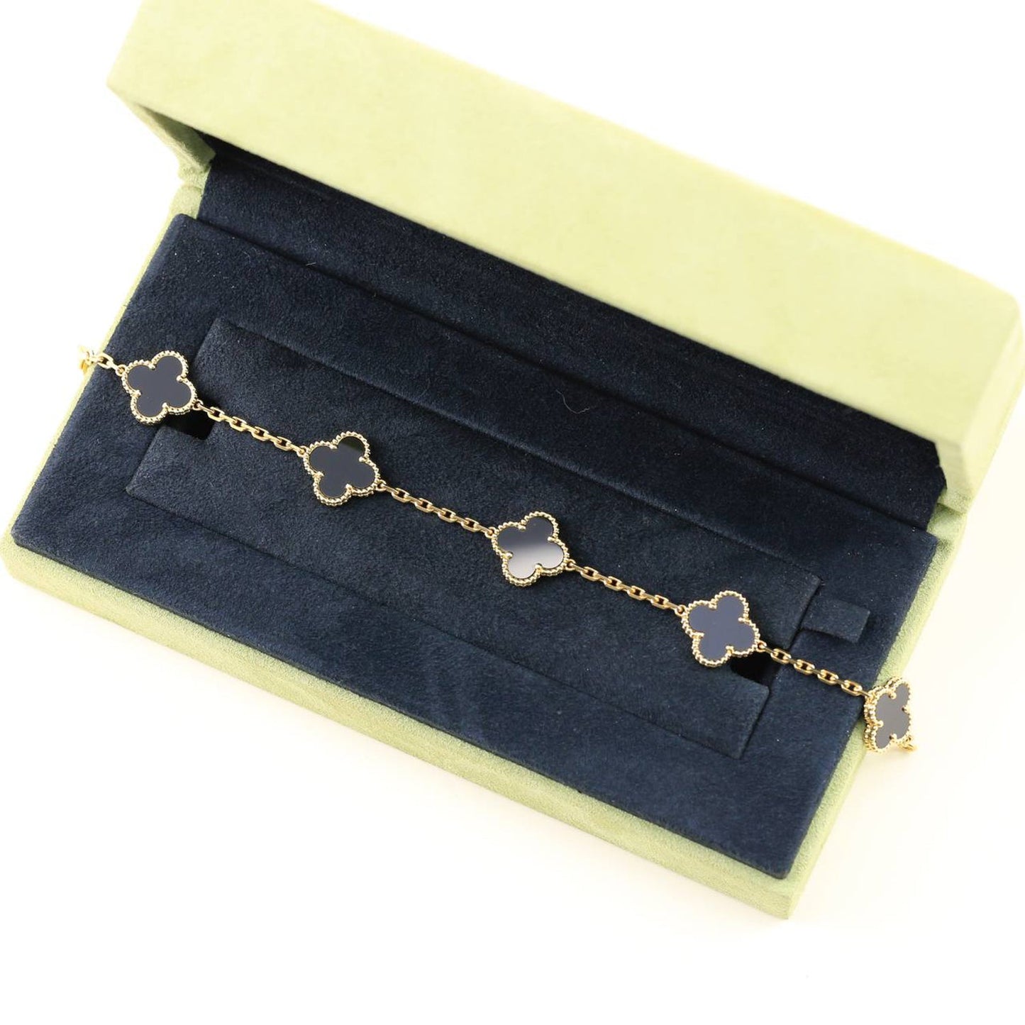 [Renovia Jewelry] CLOVER 5 MOTIF ONYXS BRACELET COLLECTION