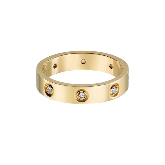 [Renovia Jewelry]LOVE 4MM 8 DIAMOND RING
