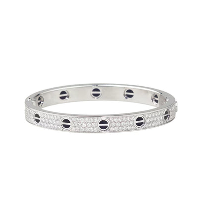 [Renovia Jewelry]LOVE BRACELET 6.1MM DIAMOND-PAVED CERAMIC