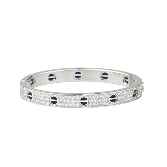 [Renovia Jewelry]LOVE BRACELET 6.1MM DIAMOND-PAVED CERAMIC