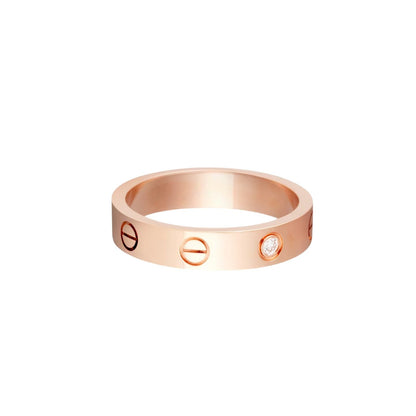 [Renovia Jewelry]LOVE 4MM 1 DIAMOND RING