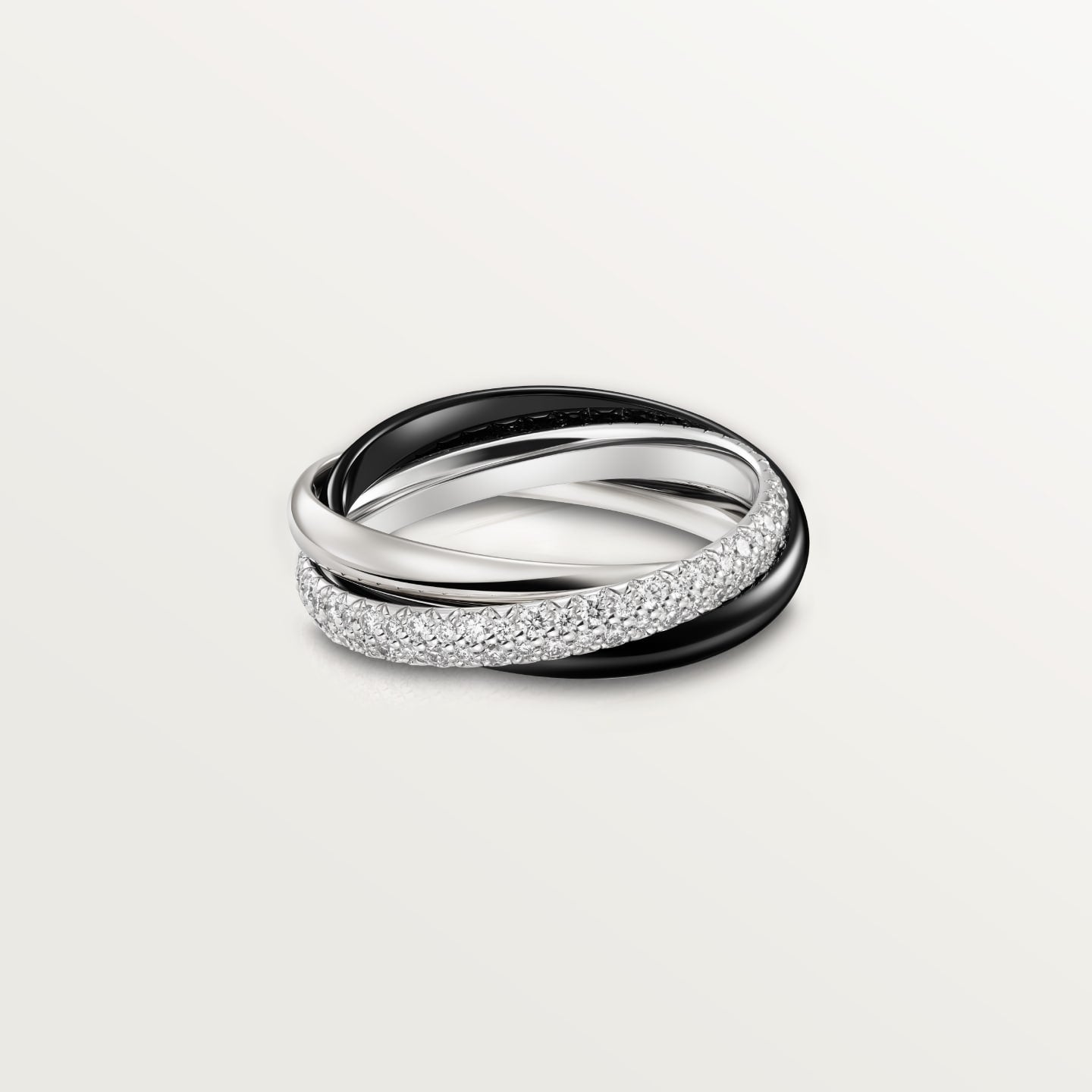 [Renovia Jewelry]TRINITY 3.2MM RING BLACK CERAMIC