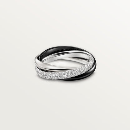 [Renovia Jewelry]TRINITY 3.2MM RING BLACK CERAMIC