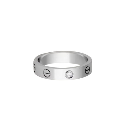 [Renovia Jewelry]LOVE 4MM 1 DIAMOND RING