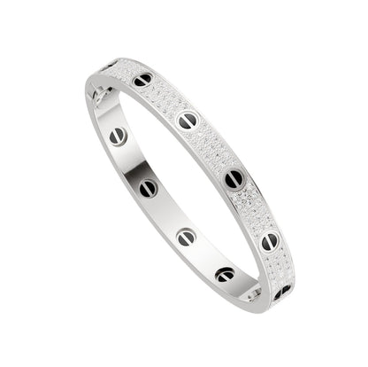 [Renovia Jewelry]LOVE BRACELET 6.1MM DIAMOND-PAVED CERAMIC