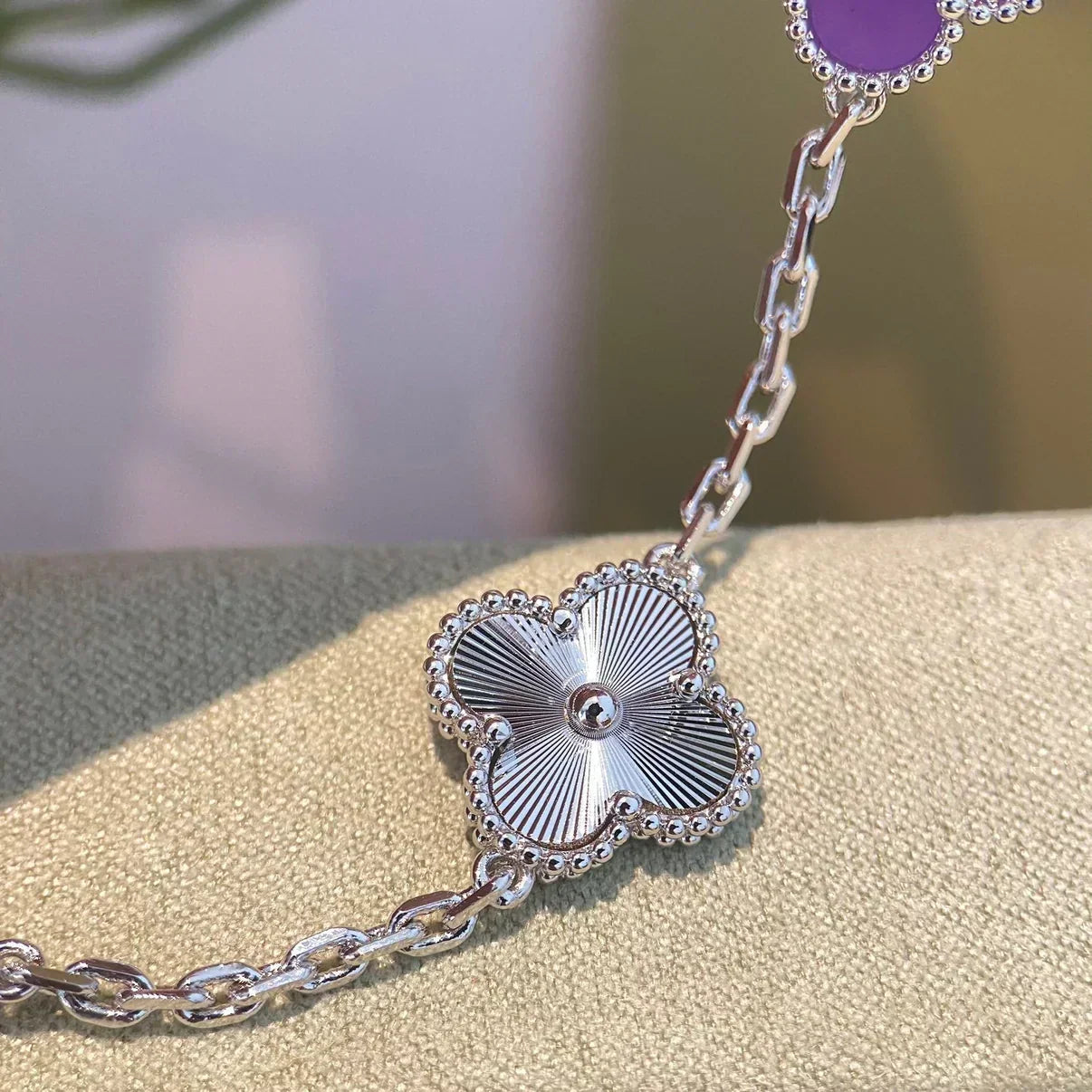 [Renovia Jewelry] CLOVER 5 MOTIF VIOLET BRACELET COLLECTION