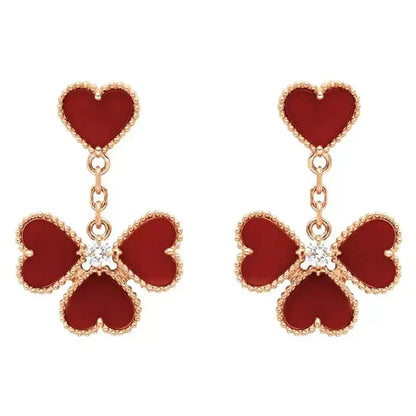 [Renovia Jewelry]SWEET CLOVER CARNELIAN EARRINGS