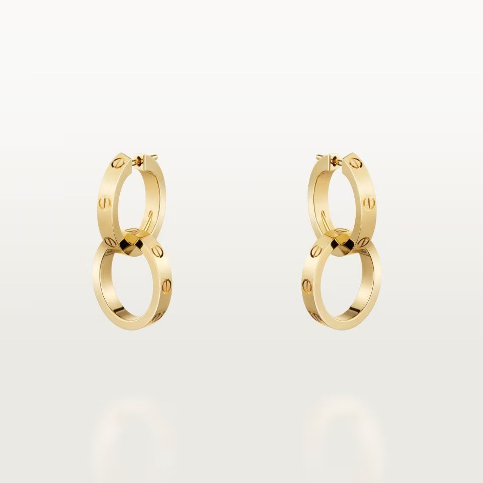 [Renovia Jewelry]LOVE 3.3MM DANGLE EARRINGS