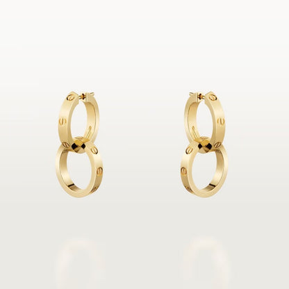 [Renovia Jewelry]LOVE 3.3MM DANGLE EARRINGS