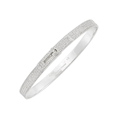 [Renovia Jewelry]HM KELLY BRACELET IN SILVER AND FULL PAVE DIAMOND