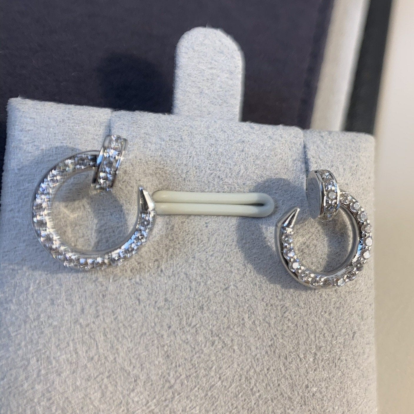 [Renovia Jewelry]JUSTE EARRINGS SILVER DIAMONDS