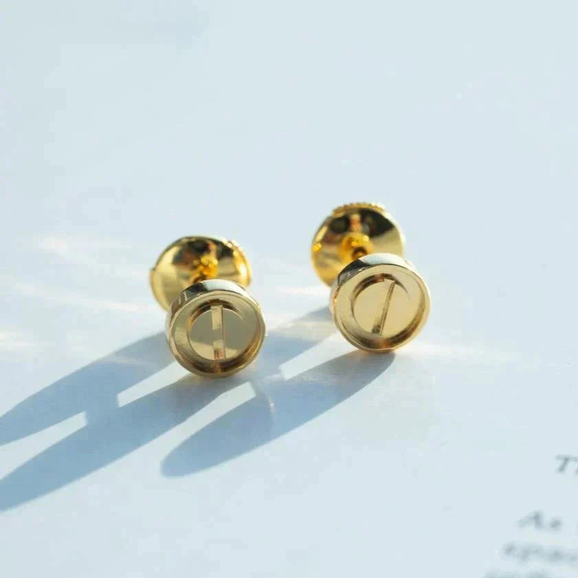 [Renovia Jewelry]LOVE EARRINGS GOLD 10MM