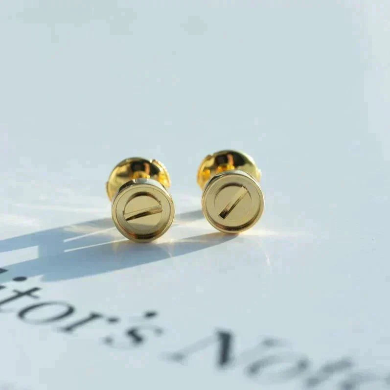 [Renovia Jewelry]LOVE EARRINGS GOLD 10MM