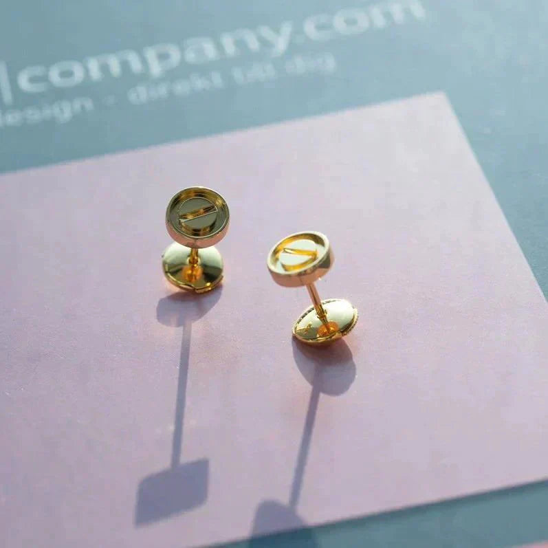 [Renovia Jewelry]LOVE EARRINGS GOLD 10MM