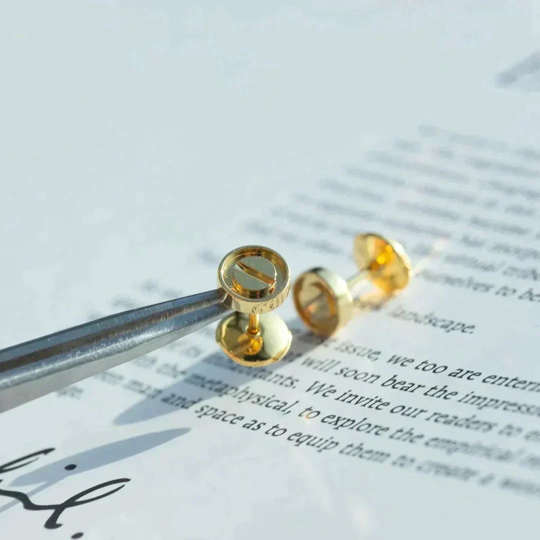 [Renovia Jewelry]LOVE EARRINGS GOLD 10MM