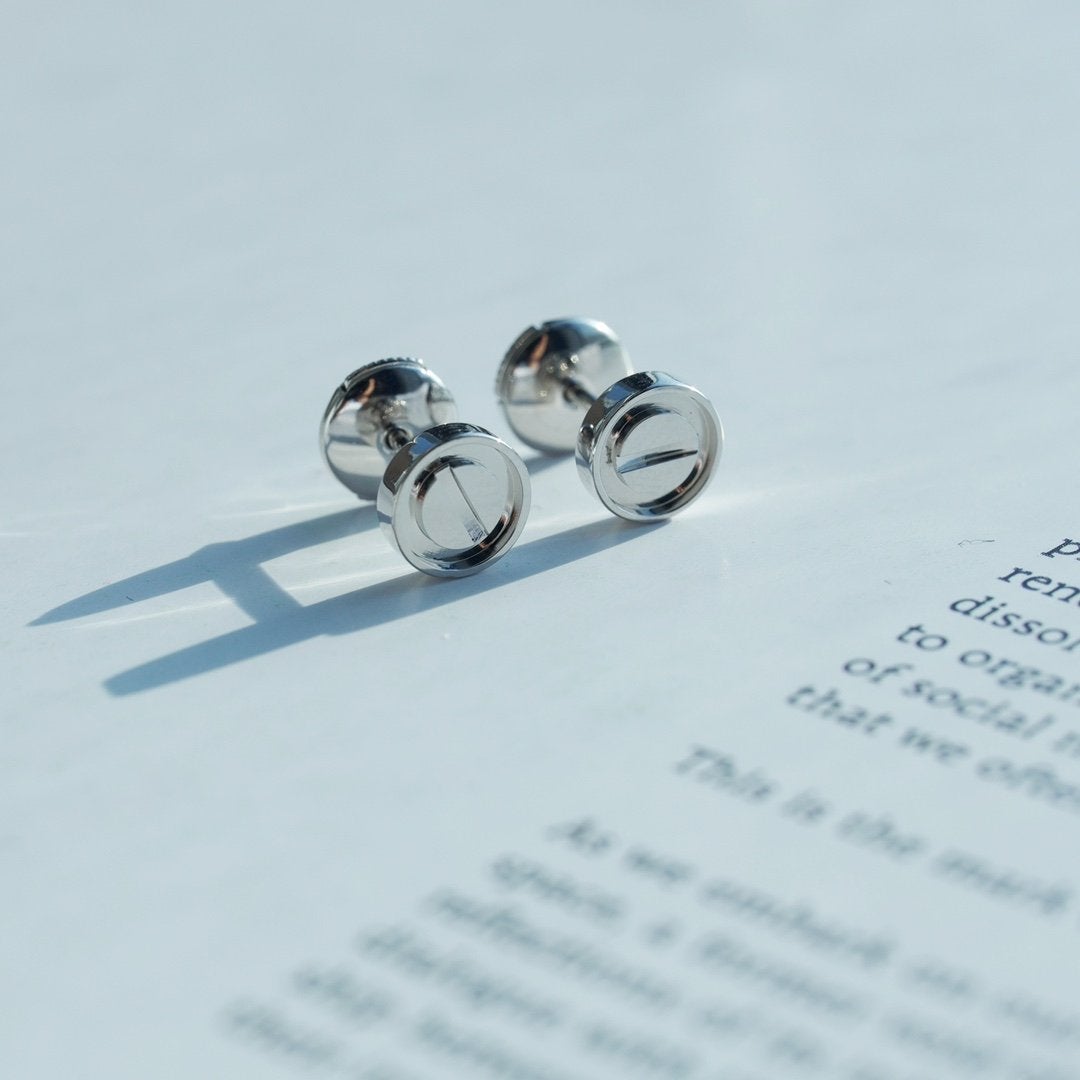[Renovia Jewelry]LOVE EARRINGS SILVER 10MM