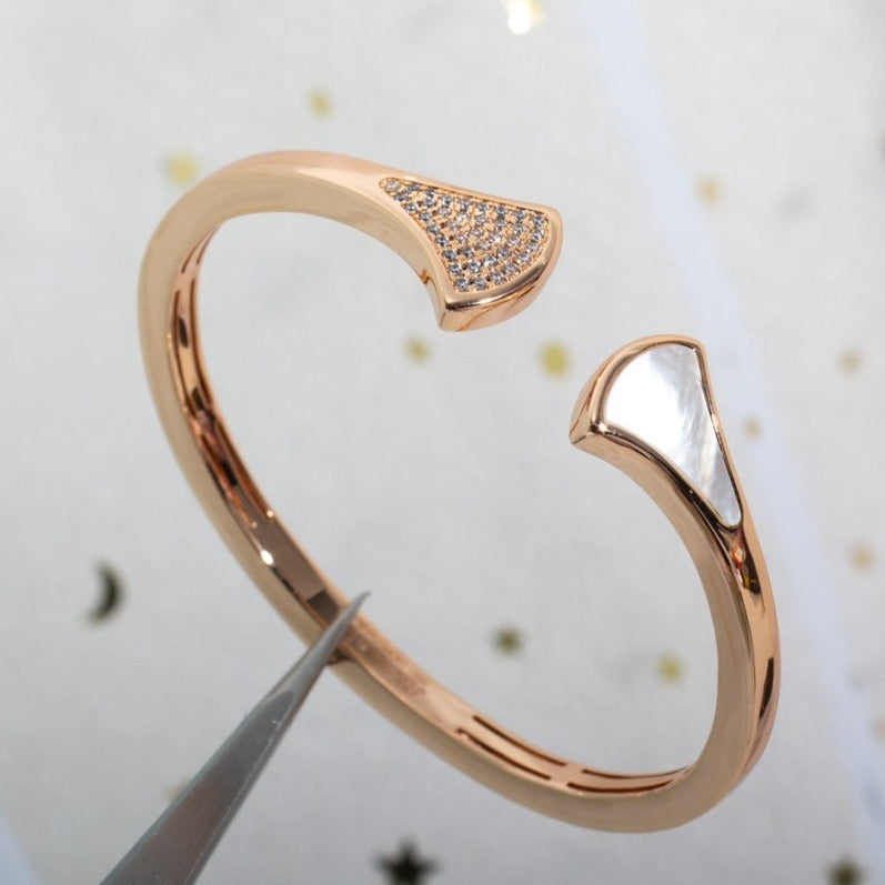 [Renovia Jewelry]DREAM BRACELET OPEN PINK GOLD MOP DIAMOND