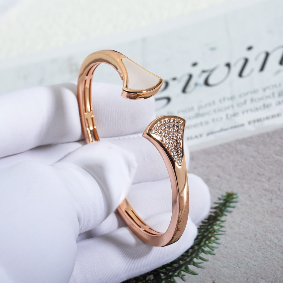 [Renovia Jewelry]DREAM BRACELET OPEN PINK GOLD MOP DIAMOND