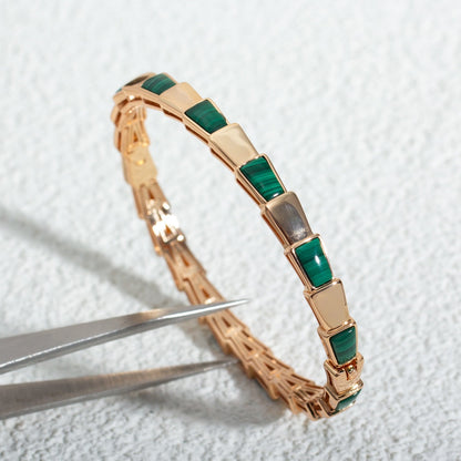 [Renovia Jewelry]SERPENTI BRACELET PINK GOLD MALACHITE