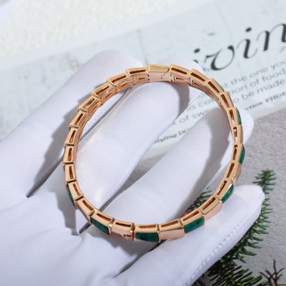[Renovia Jewelry]SERPENTI BRACELET PINK GOLD MALACHITE