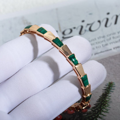 [Renovia Jewelry]SERPENTI BRACELET PINK GOLD MALACHITE