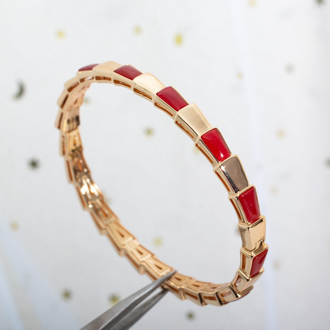 [Renovia Jewelry]SERPENTI BRACELET PINK GOLD RUBELLITE