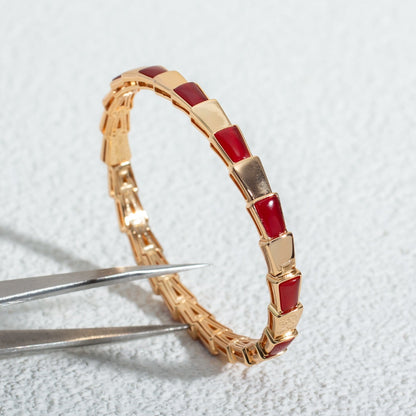 [Renovia Jewelry]SERPENTI BRACELET PINK GOLD RUBELLITE