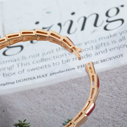 [Renovia Jewelry]SERPENTI BRACELET PINK GOLD RUBELLITE