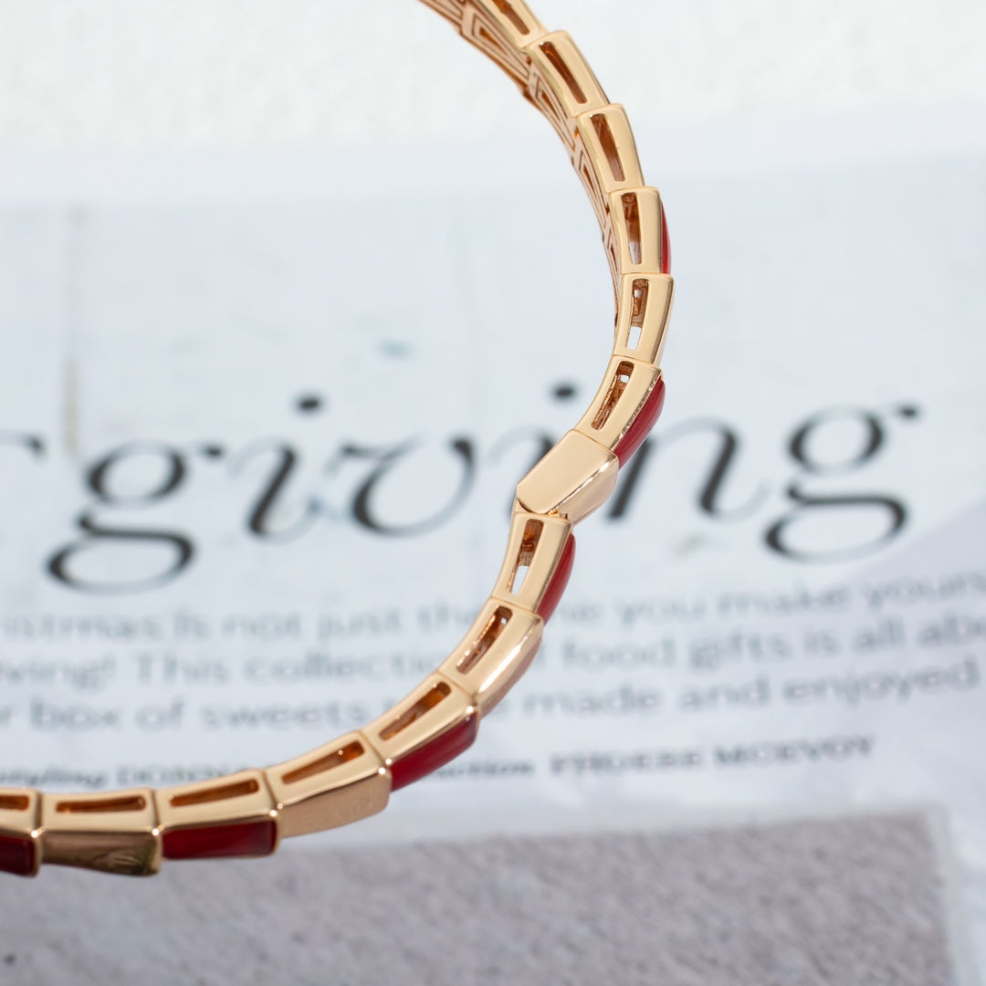 [Renovia Jewelry]SERPENTI BRACELET PINK GOLD RUBELLITE