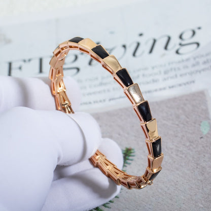 [Renovia Jewelry]SERPENTI BRACELET PINK GOLD ONYX