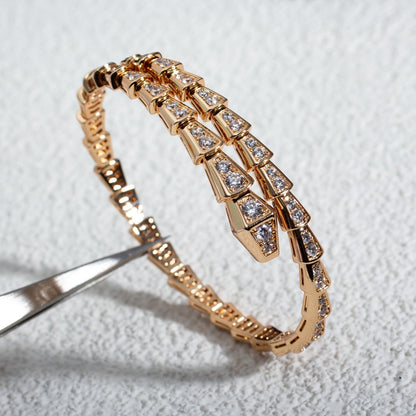 [Renovia Jewelry]SERPENTI BRACELET 6.8MM PINK GOLD DIAMOND