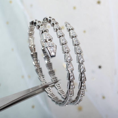 [Renovia Jewelry]SERPENTI BRACELET SILVER DIAMOND DOUBLE ROW