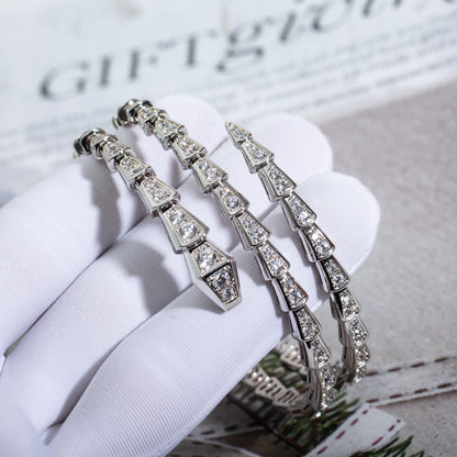 [Renovia Jewelry]SERPENTI BRACELET SILVER DIAMOND DOUBLE ROW