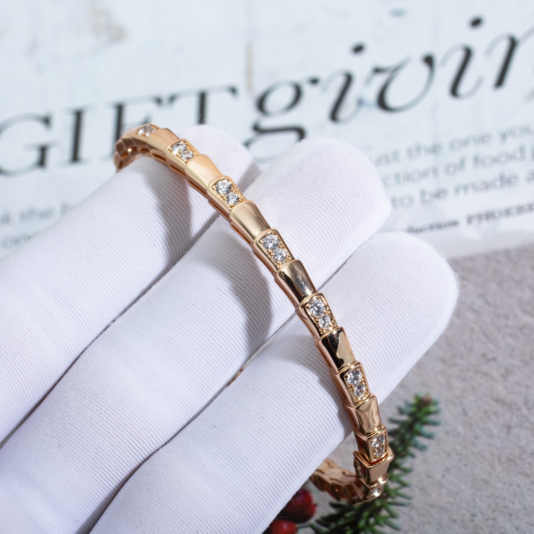 [Renovia Jewelry]SERPENTI SMALL BRACELET PINK GOLD DIAMOND