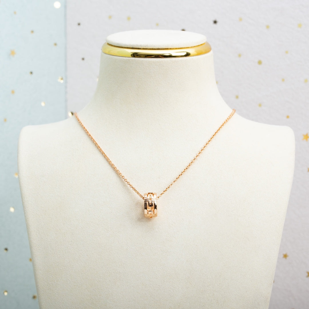 [Renovia Jewelry]PARENTESI NECKLACE PINK GOLD