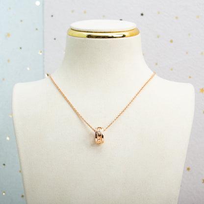 [Renovia Jewelry]PARENTESI NECKLACE PINK GOLD