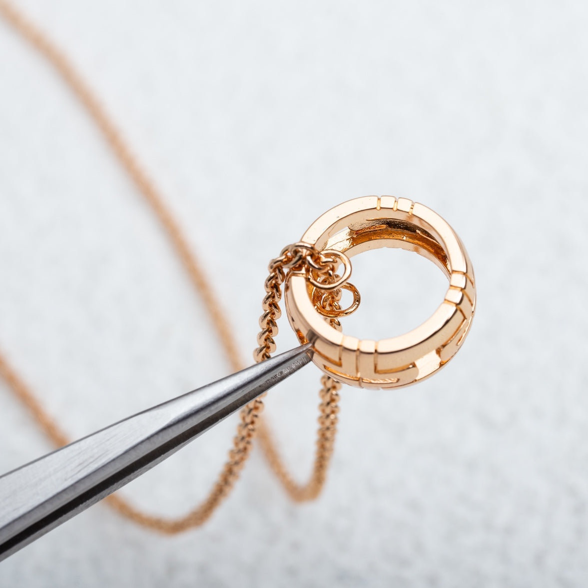 [Renovia Jewelry]PARENTESI NECKLACE PINK GOLD