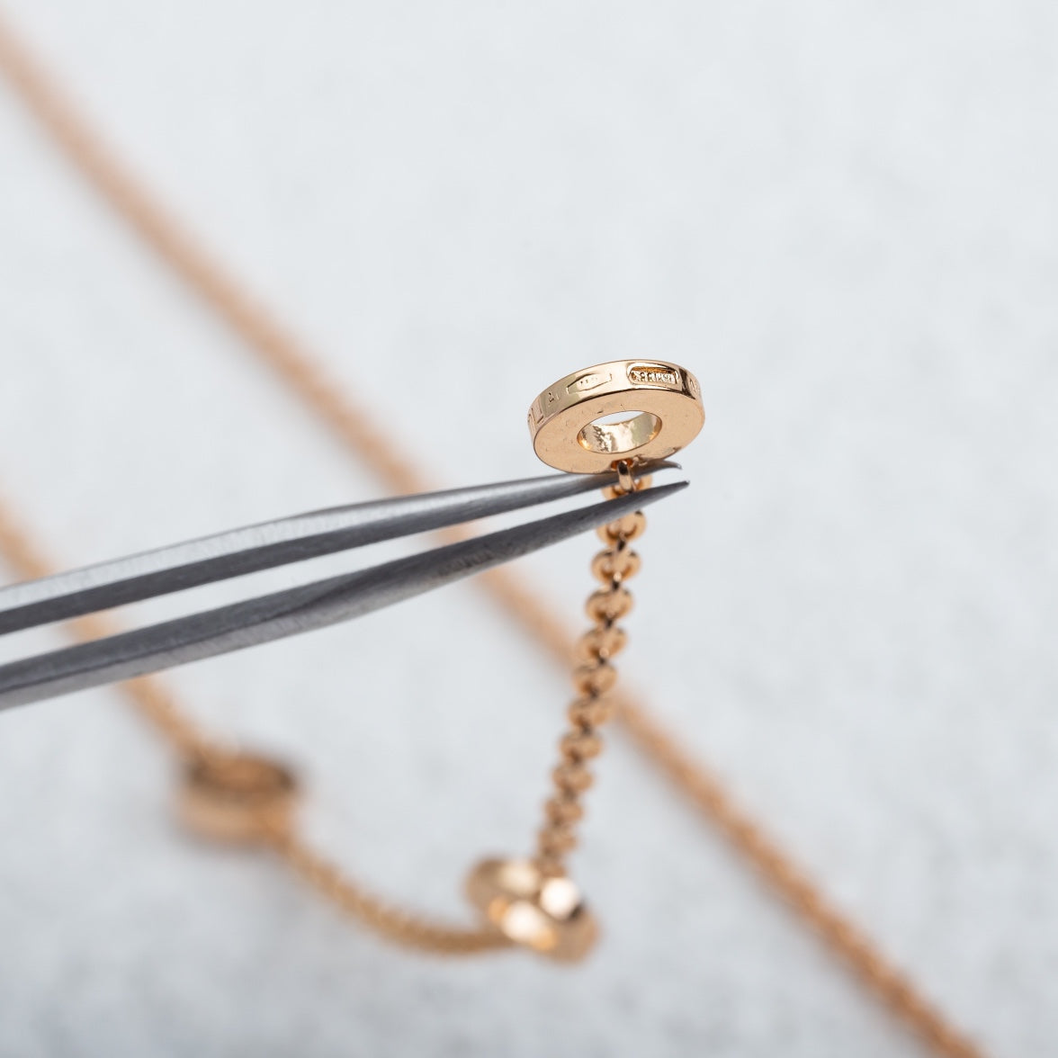 [Renovia Jewelry]PARENTESI NECKLACE PINK GOLD