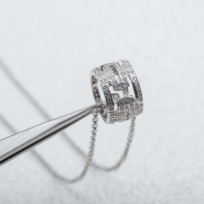 [Renovia Jewelry]PARENTESI NECKLACE SILVER DIAMOND