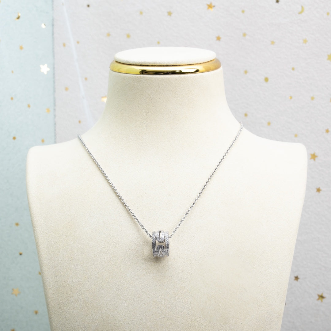 [Renovia Jewelry]PARENTESI NECKLACE SILVER DIAMOND