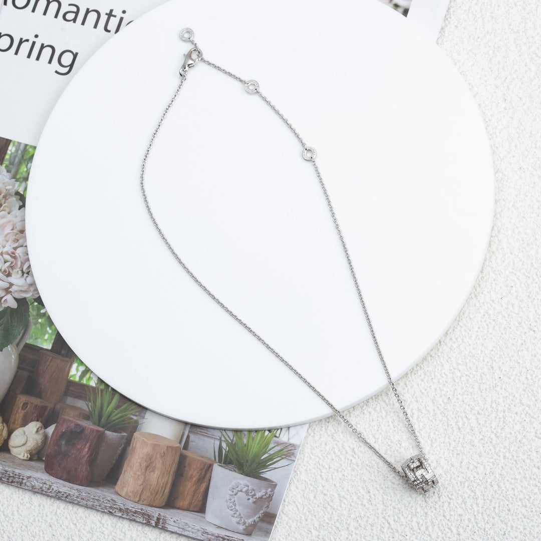 [Renovia Jewelry]PARENTESI NECKLACE SILVER DIAMOND